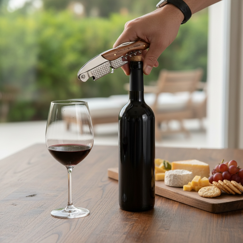 Abridor de Vino Premium con Mango de Madera