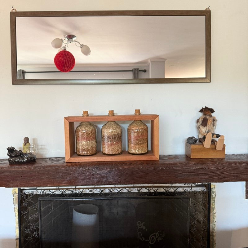 Botellas Deco con Marco de Roble