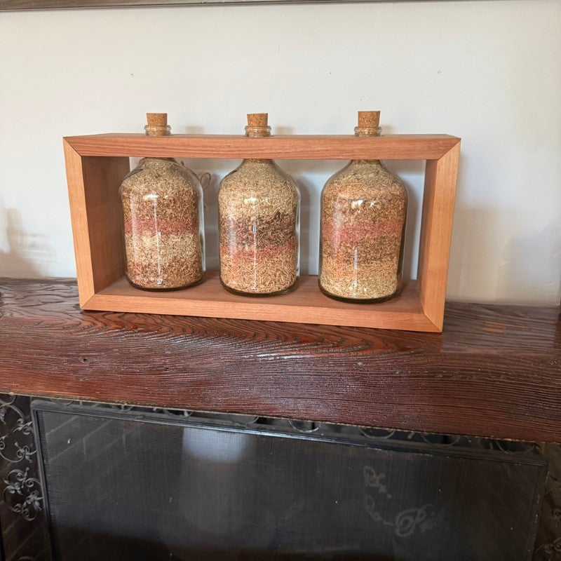 Botellas Deco con Marco de Roble