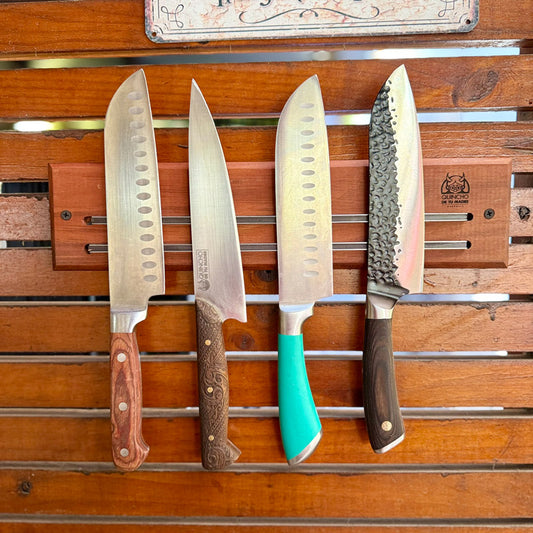 Portacuchillos de Roble con Imán