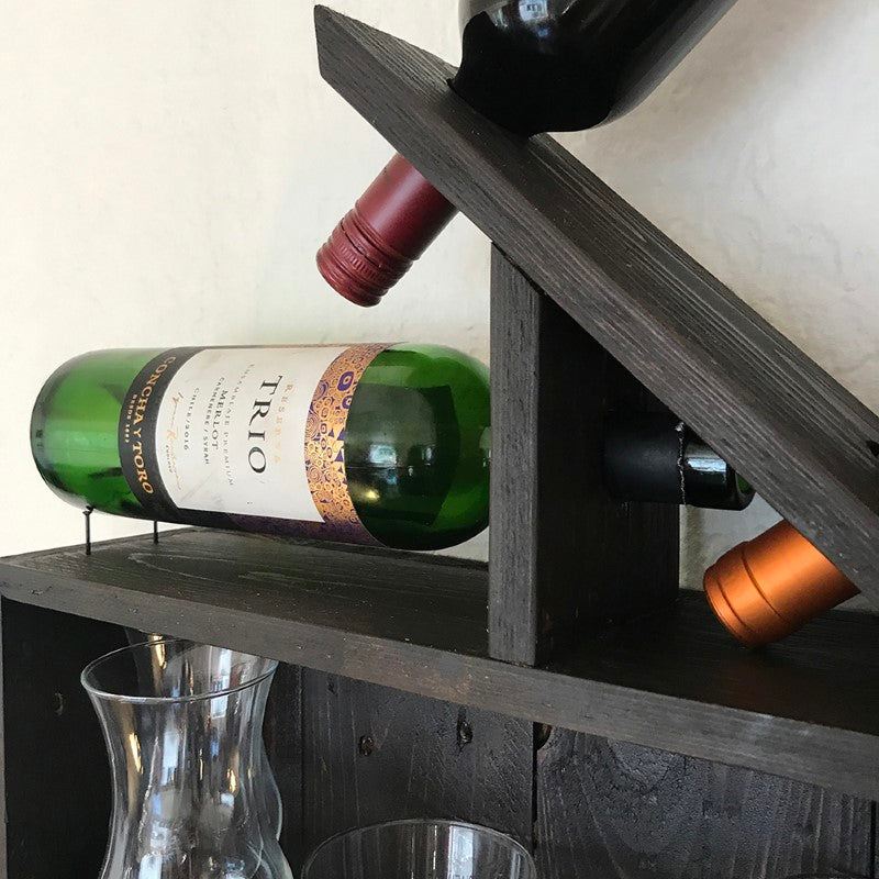 Repisa Vertical Botellas Copas