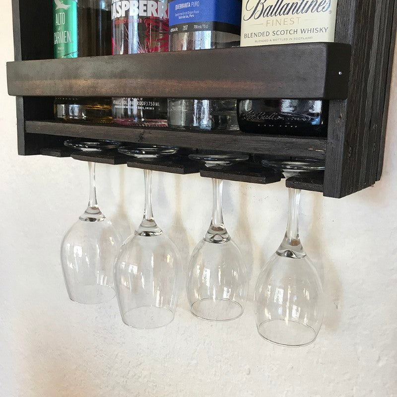 Repisa Vertical Botellas Copas