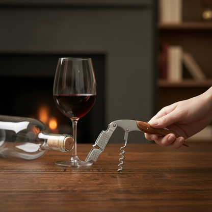 Abridor de Vino Premium con Mango de Madera