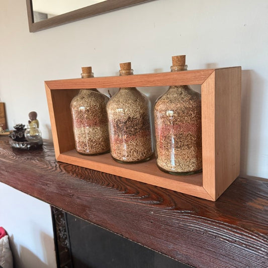 Botellas Deco con Marco de Roble