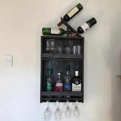 Repisa Vertical Botellas Copas