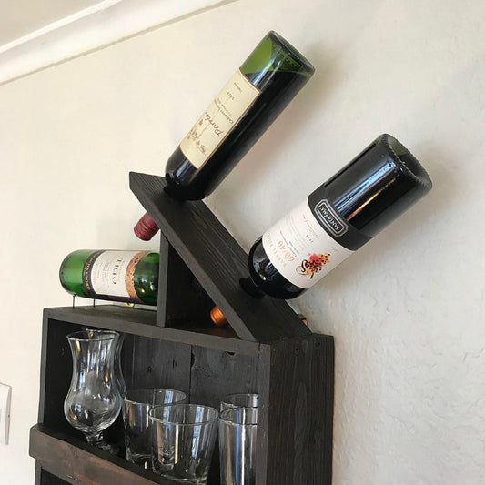 Repisa Vertical Botellas Copas